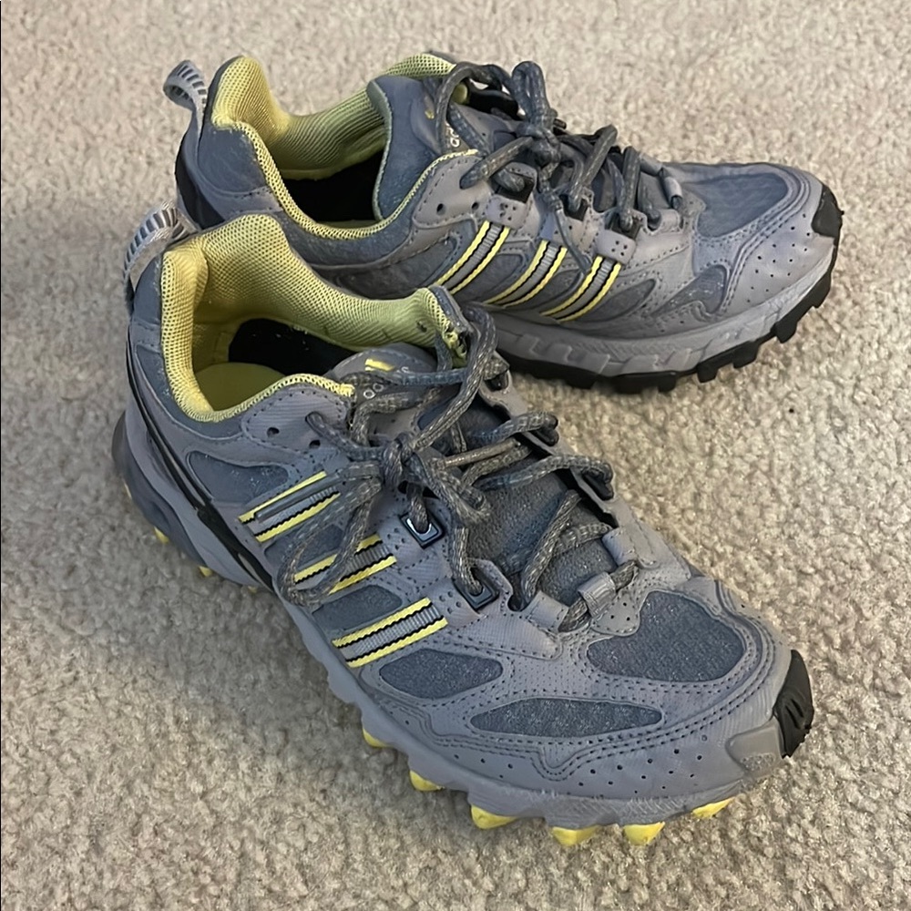 Adidas Gray and Yellow Trail Running Shoes, Size 6.5 NWOT